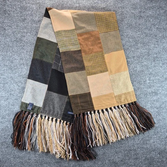 Arnold Brant Scarf Patchwork Cashmere One Size Multicolor Mens