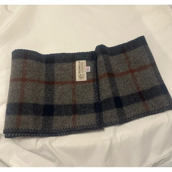 Bemidji Woolen Mills Buffalo Plaid Wool Check Scarf USA