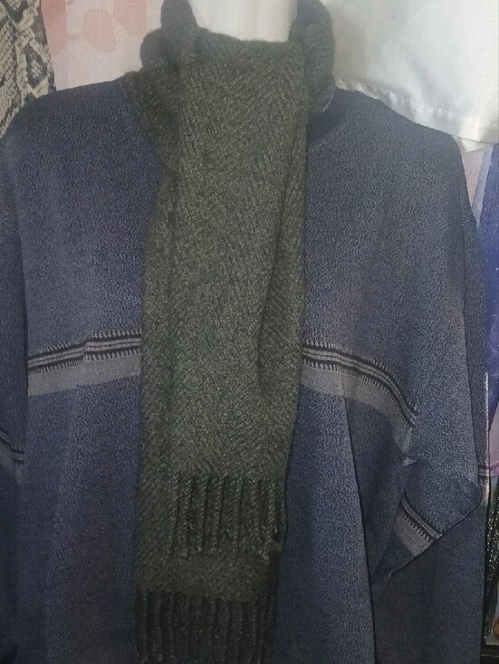 Pronto Uomo Dark Gray Cashmere Fringe Scarf