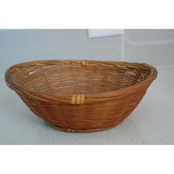 Woven Basket Decorative Bowl Planter Rustic‎ Cottagecore Home Decor