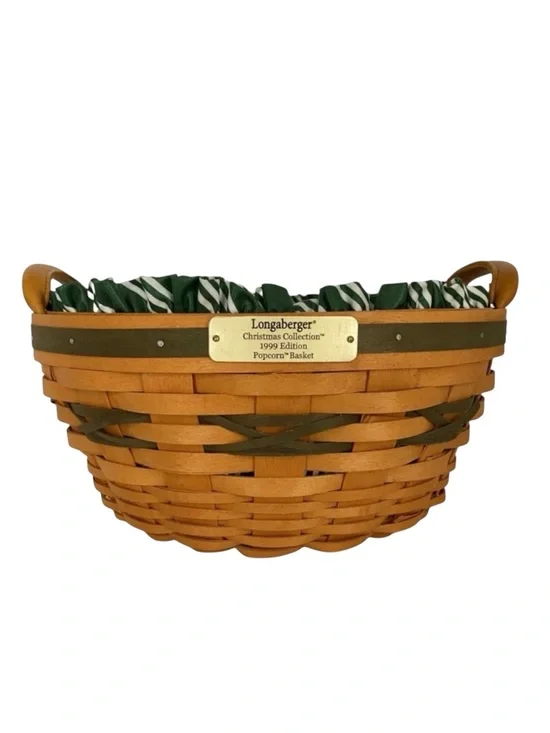 Longaberger 1999 Christmas Popcorn Basket