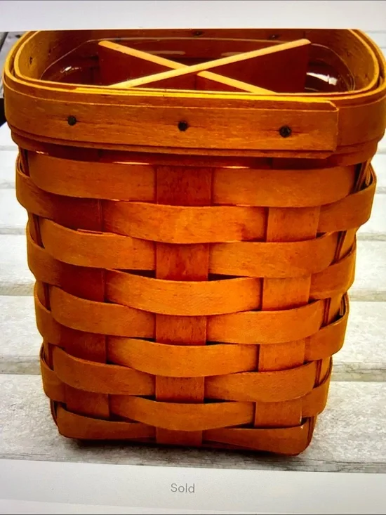 Longaberger Orange Woven Storage Basket