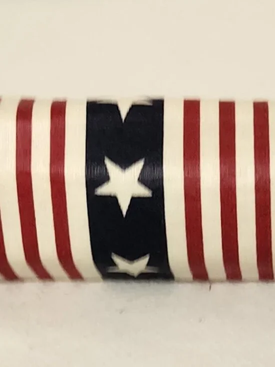 VTG Longaberger Basket Handle Cover Wrap Red White 