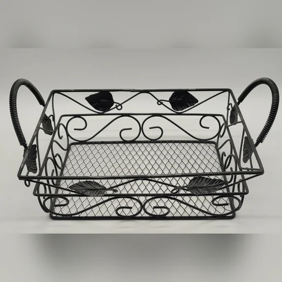 Wire Leaf Metal Basket Decor​​​