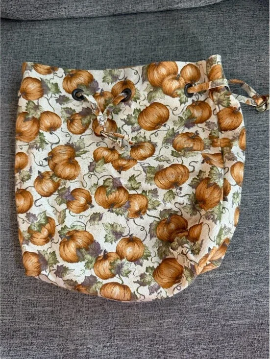 Longaberger Autumn Tote Basket Liner Pumpkin Patch Fabric 2060684 Fall