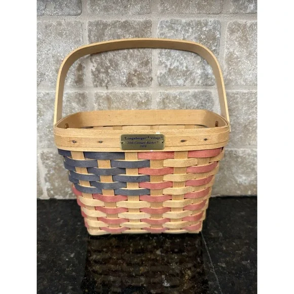 Longaberger 1997 Longaberger Village 20th Century‎ Basket USA Flag Patriotic