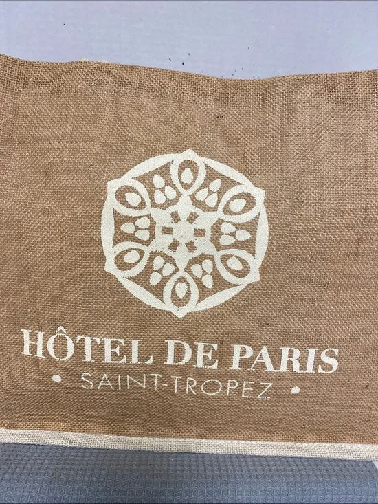 Hôtel de Paris Saint-Tropez Natural Jute Tote Bag