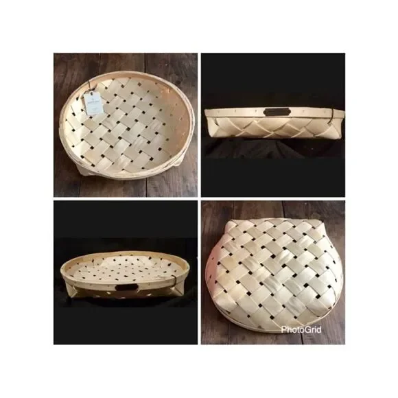 $35 or Free with $200 purchase NWT Poplar Wood Big 16”x16” Tray / Basket New Tag