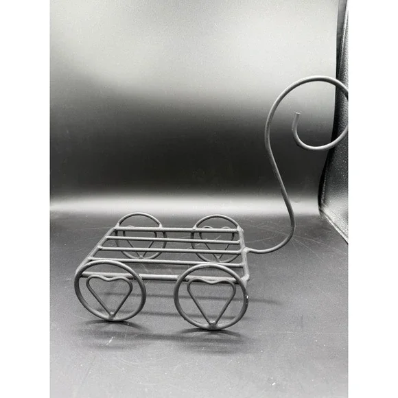 Longaberger Homestead Wrought Iron Wagon 🧺 EUC –Display Stand / Basket Holder