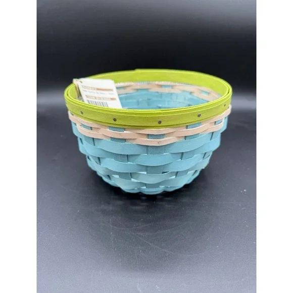 🧺💙 Longaberger 2011 Summer Loving Small Ware – Turquoise w/ Protector 💙🧺