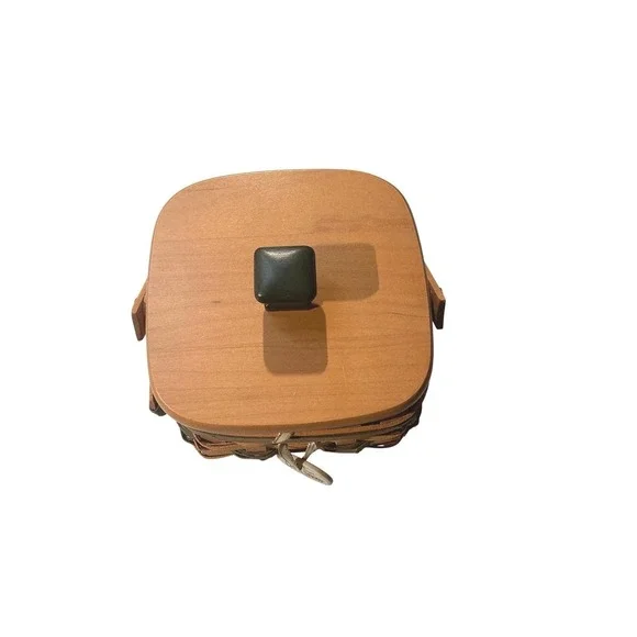 Longaberger‎ 2000 Let It Snow Tree Trimming Basket with Lid and Tag Miniature