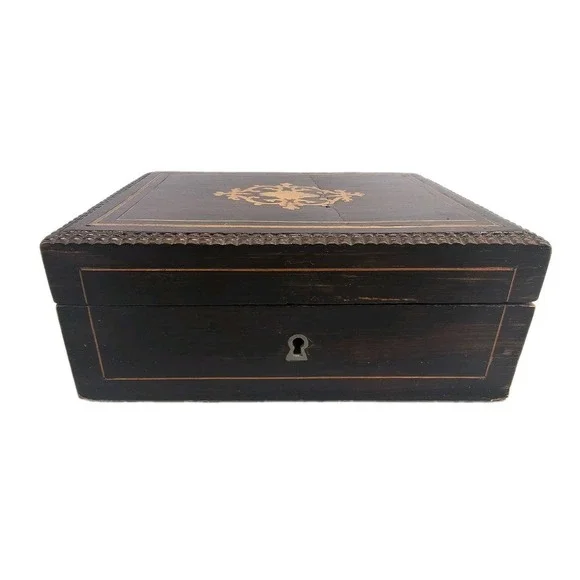 19th Century English Inlaid Sewing Box, 1870-1880