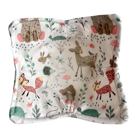 Hand Crafted Woodland Animal Print Basket Fabric Trinket Bowl Holder
