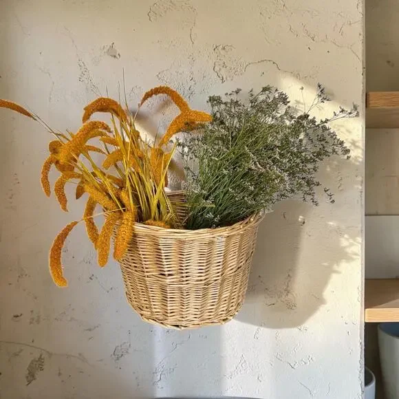 Vintage Wall Basket | French Cottagecore Farmhouse Decor