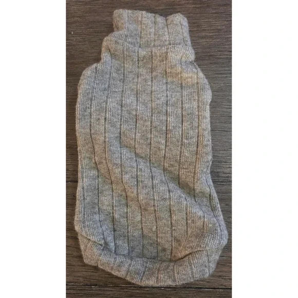 Heathered Dark Green Ribbed Knit Pet Turtleneck Sweater Small Dog Cat XS