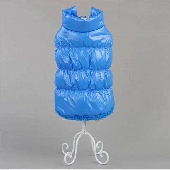 Blue Puffer Dog Vest