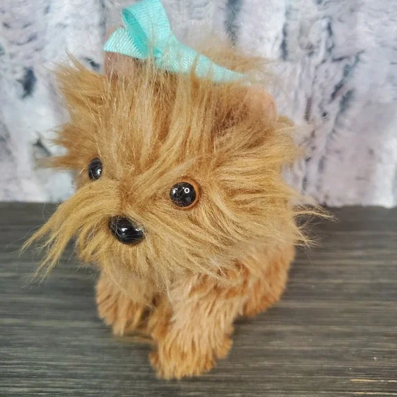 HK City Toys Mini Shaggy Brown Puppy Dog Pet For 18