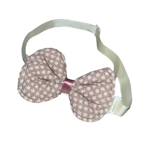 Pet Bow Tie Collar Light Purple/White Star Pattern OS Adjustable NEW