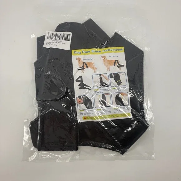 LALaURA Dog Knee Brace XL Black Post-Surgery‎ Support Hind Leg Stabilizer NEW