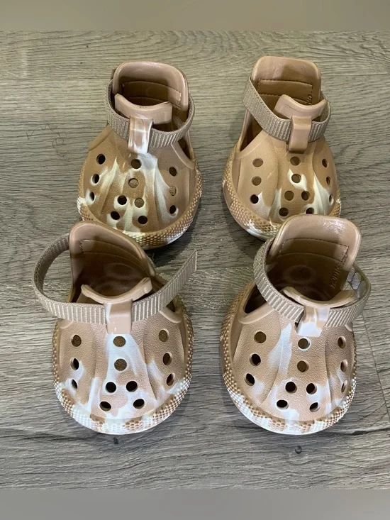Dog shoes Tan White size 10 for larger dogs feet paws protect walk