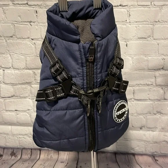 Dog Puffer harness jacket New with Tags! Navy