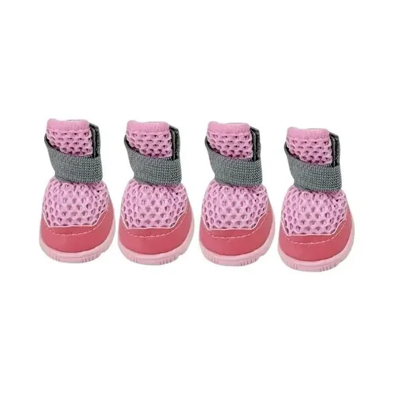 Pink and Gray Dog Boots NIP