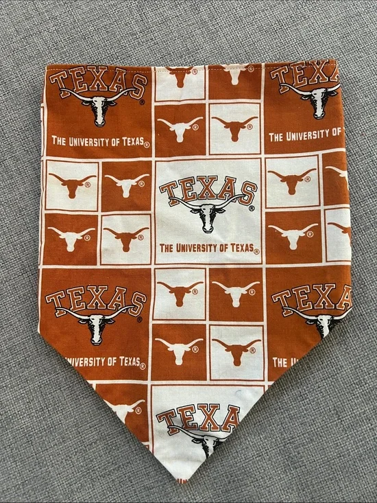 University of Texas Logo Pet Bandana — Burnt Orange & White