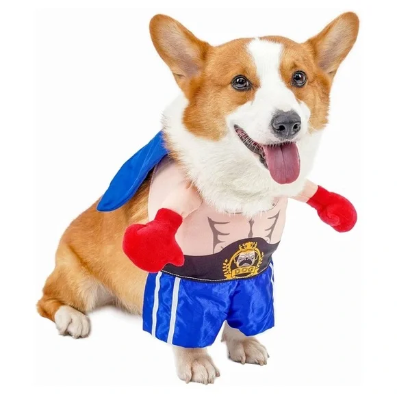 Dog Halloween Costume Rocky Boxer 3D Boxing Gloves for Small Dogs