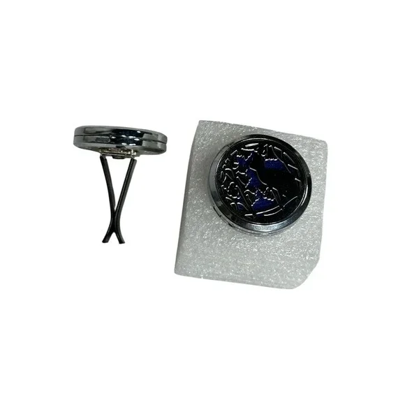 Tree of Life Car Air Vent Essential Oil Diffuser Locket Silver Blue Aromatherapy