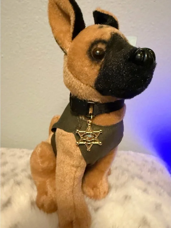 Sheriff German Shepherd Plush Dog Stuffed Animal Toy