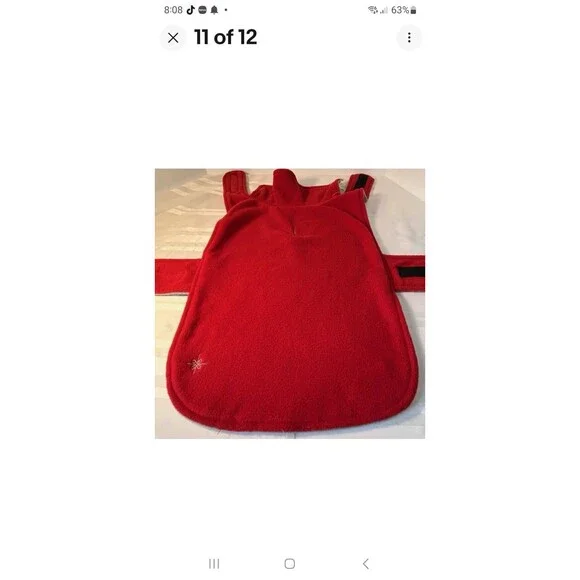 Good2go Fleece  Dog Coat Reversible, Red + Gray, 2X-3XL, Used good condition
