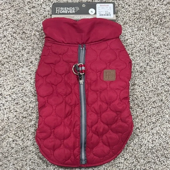 Friends Forever Quilted Red Dog Jacket
