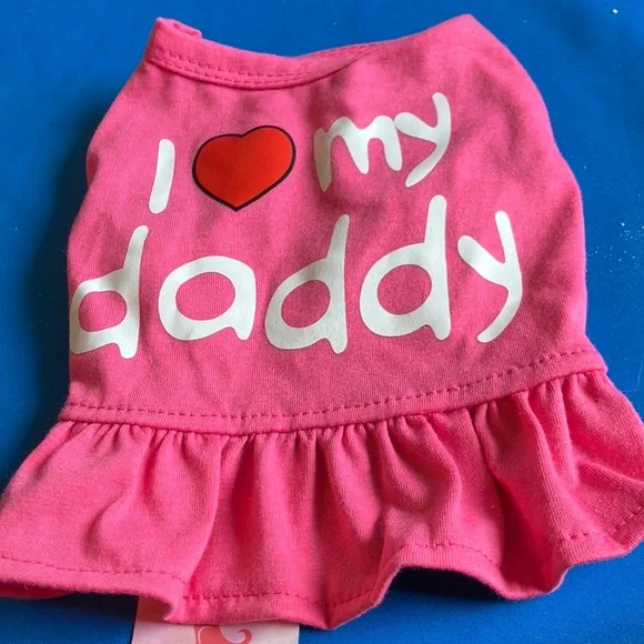 FINAL MARKDOWN I love my daddy doggy dress xs nwt