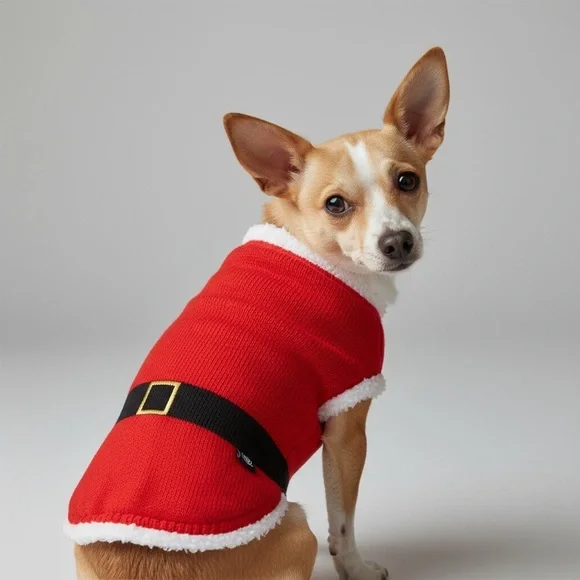 Festive Red Dog Christmas Sweater