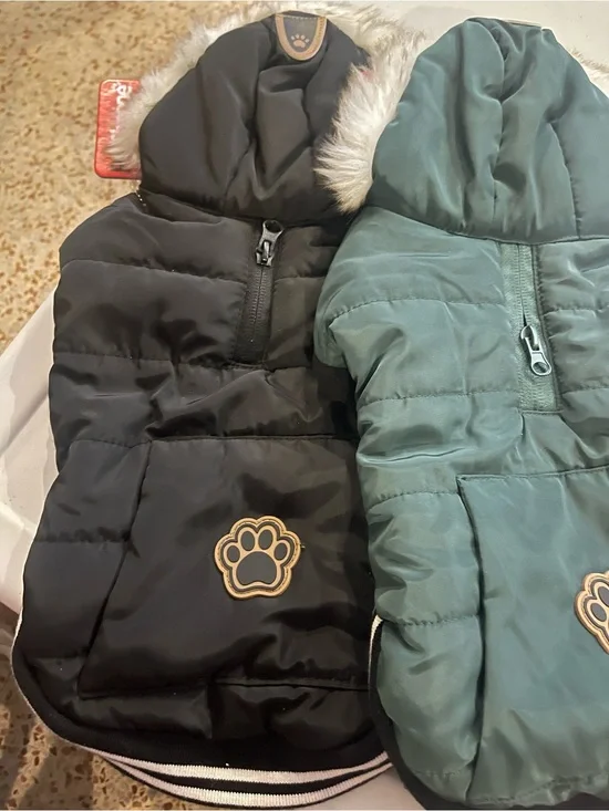 Dog puffer jacket set of two size xs/s