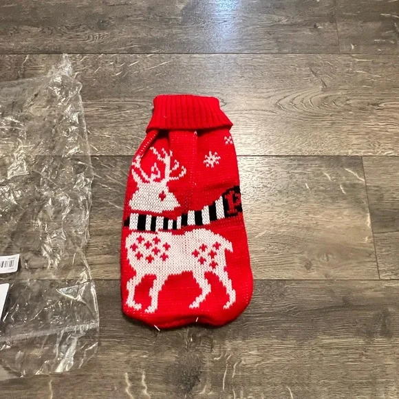Dog Christmas Turtleneck Sweater SZ‎ MED NEW