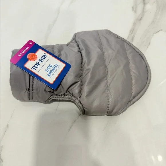 Top Paw Gray‎ Quilted Dog Jacket XXS