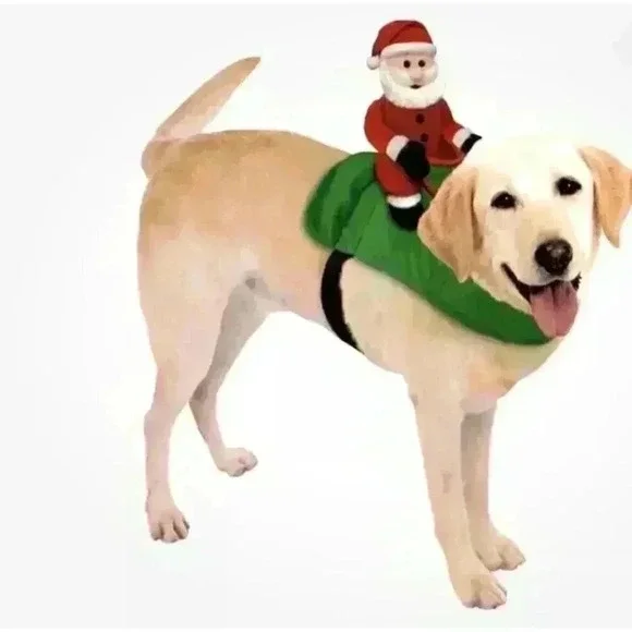 NEW Ride Along Santa Christmas Dog Accessory For Medium Dogs Costume‎ NIB