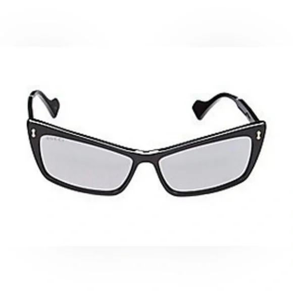 Gucci Black Rectangular Eyeglasses with Subtle Logo Accents