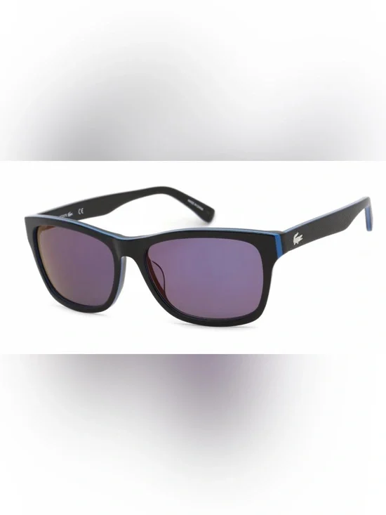 Lacoste Black Sunglasses with Purple Lenses