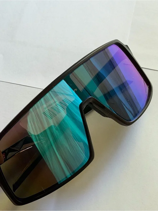 Oakley Mirrored Sutro Shield Sunglasses in Blue-Purple Gradient.