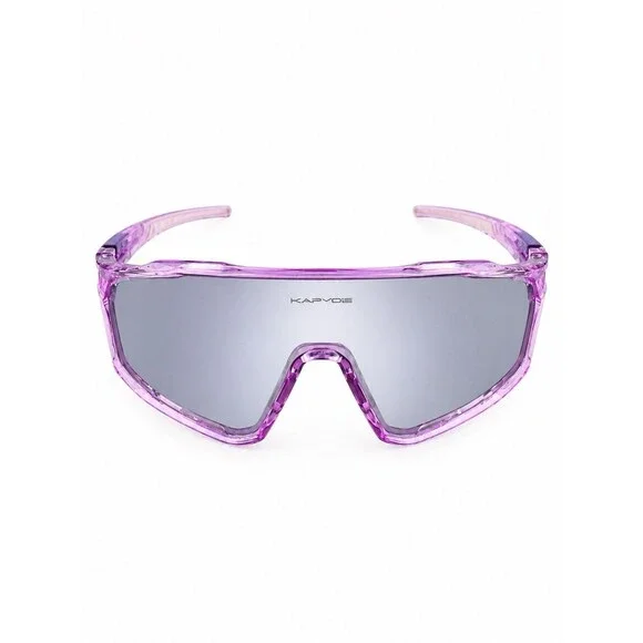 KAPVOE Shield Sport Sunglasses Purple Wrap Cycling Running UV400 Outdoor Unisex