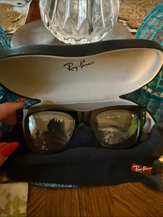 Ray-Ban Men’s Black Rectangular Sunglasses