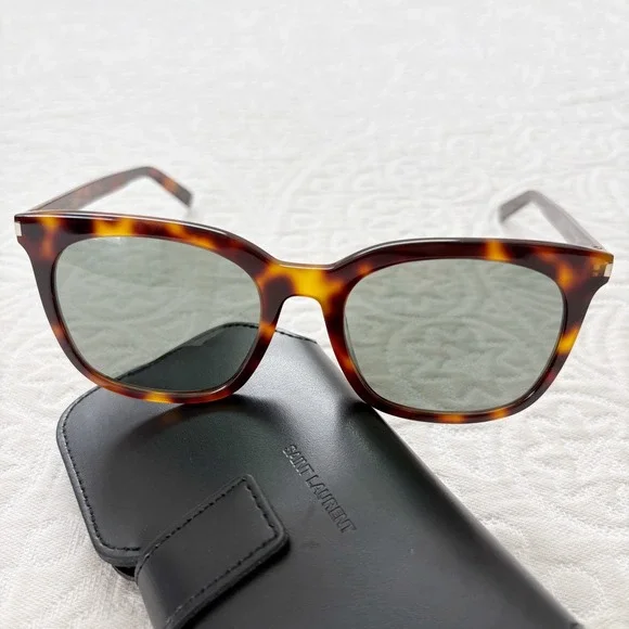 Saint Laurent SL285 Sunglasses,‎ Havana / Green (54-20-150)