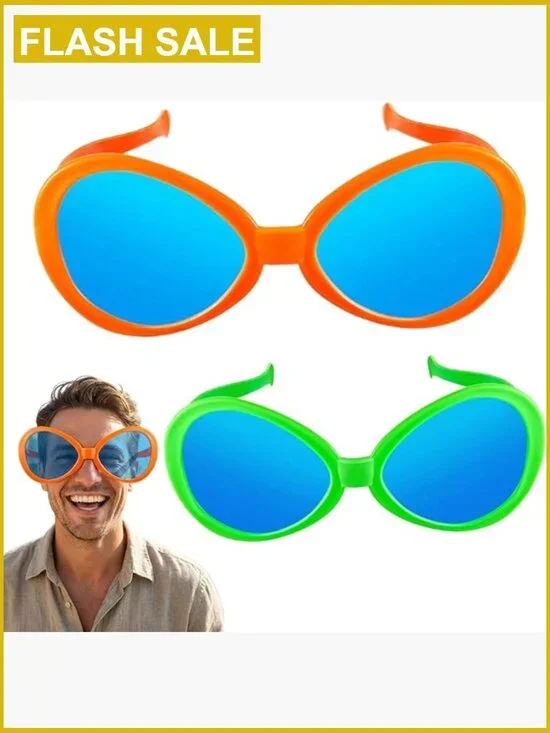 2 Sets Giant Jumbo Sunglasses Funny Clown Glasses Photo Props Party Favors
