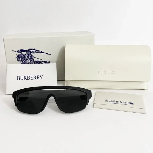 Burberry 0BE4460U Sunglasses Mens OS Matte Black/Dark Grey Italian Luxury NIB