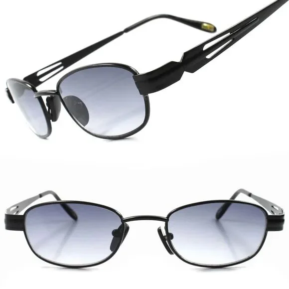 Old Fashion Vintage Retro 80s Hip Mens Womens Black Rectangle Hipster Sunglasses