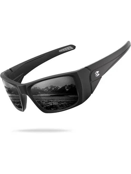 Polarized UV400 Sports Sunglasses for Men & Women - Wrap Around for Fishing