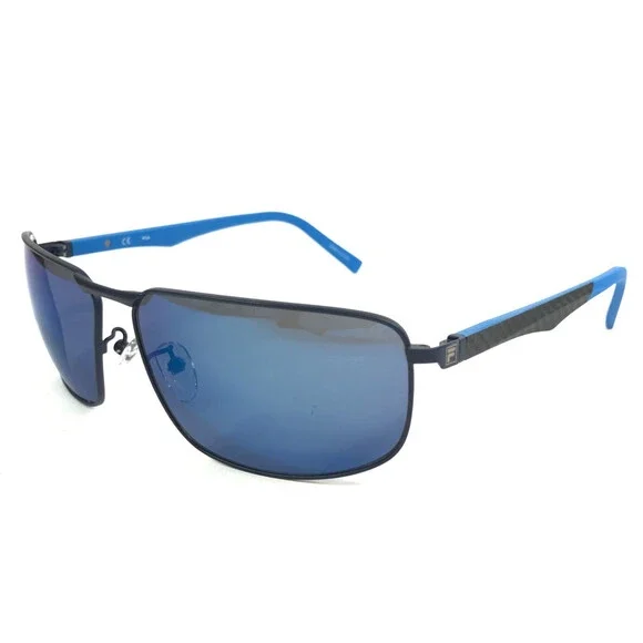 Fila Sunglasses SFI446 COL.696B Matte Blue Frames with Smoke Blue Mirror Lenses
