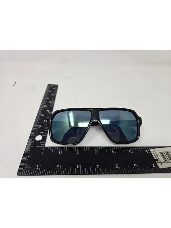 Guess Black Aviator Style Sunglasses with Blue Tinted Lenses